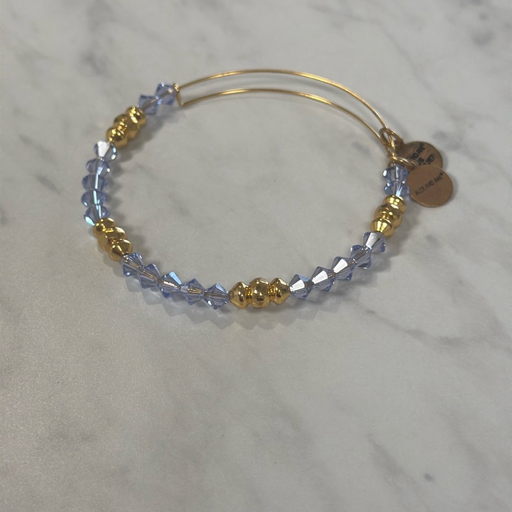 Alex and Ani bracelet, lavender gemstones